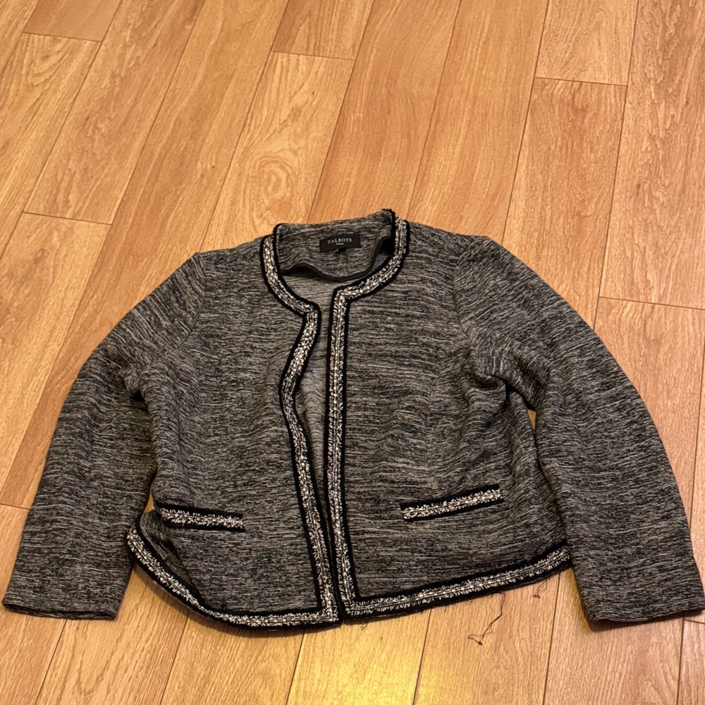 Talbots Women's Charcoal and Black Blazer